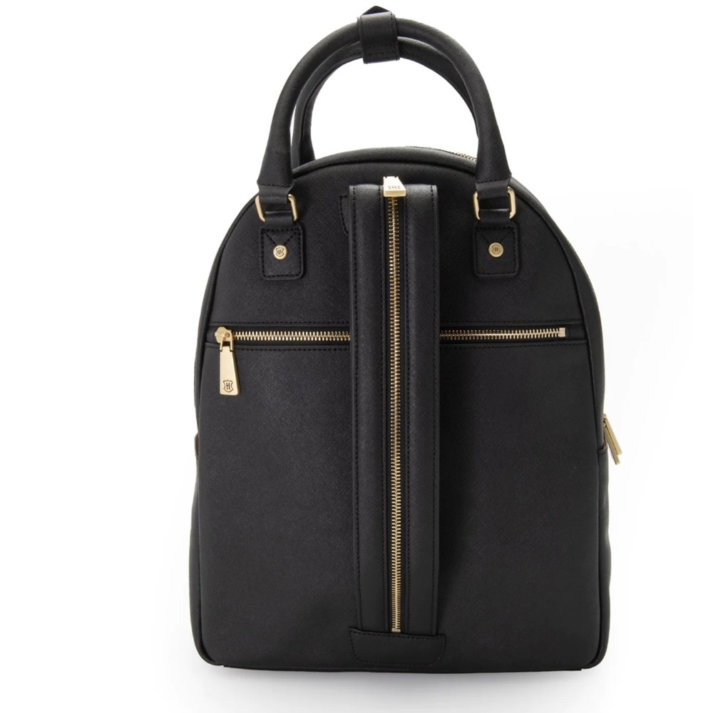 NWT JW Hulme Emma Convertible Black Leather Backpack - Picture 2 of 16